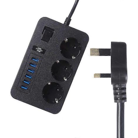 Rallonge électrique standard britannique avec prise USB (1/5)