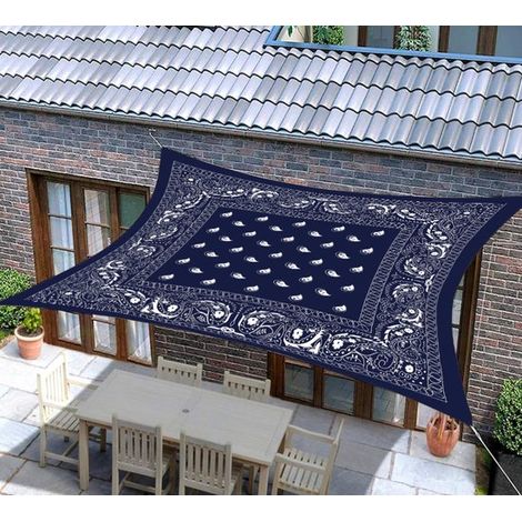 Sonnensegel 200 cm x 240 cm Sonnenschutznetz wasserdicht, UV beständig Sonnenschutzgewebe Terrassenüberdachung Schutz für Terrasse und Garten str (1/5)