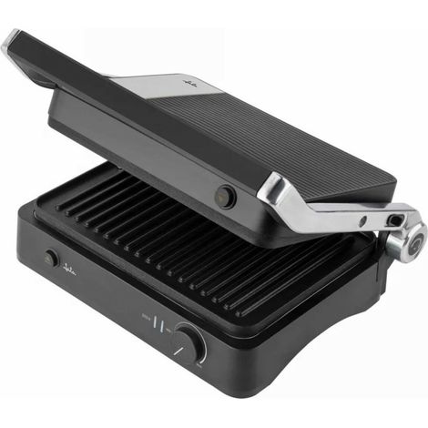JATA JEGR1450 - Griglia elettrica Grill. Sandwich Panini. 2000 W. Apertura 180°. Piastre rimovibili a strisce antiaderenti: 29,6 x 21,8 cm. Vassoio Raccogegrasa. (1/4)