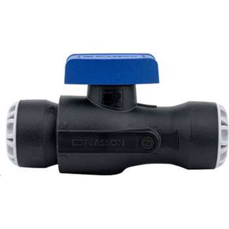 Vanne 1/4 tour encliquetable TEKPLASS PE Ø25 avec deux prises de purge 1/8'' (5/10) - Purge non fournie (1/2)
