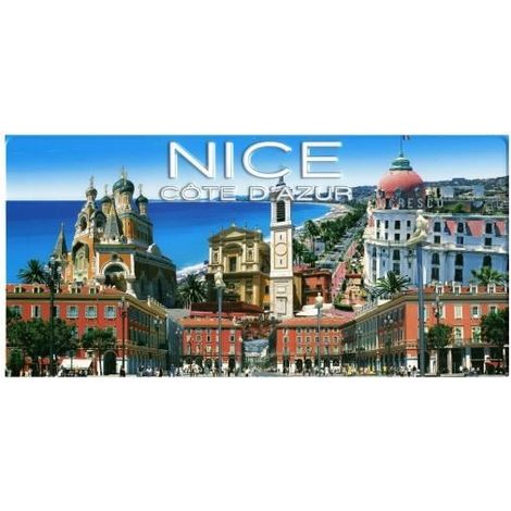Plaque de rue - FIP - Nice - Métal - 30x15 cm - Décoration murale extérieure