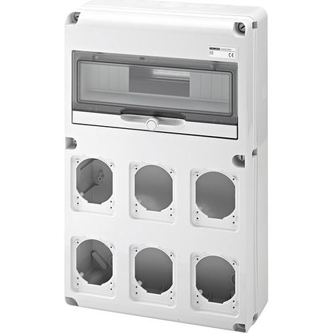 Armario de distribución Q-DIN 14 módulos + 6 frontales base 16/32A GW68008N de Gewiss