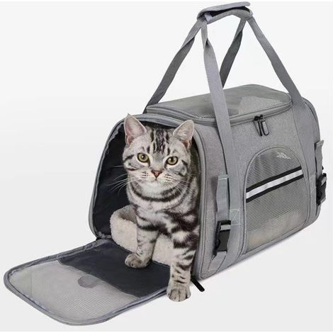 Sac de transport Portable pour animaux de compagnie, sac de sortie pour chat et chien, respirant, transport de voiture (1/5)