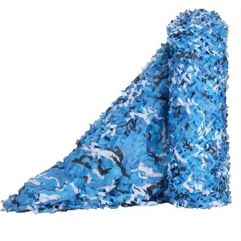 Filet de camouflage pour ombrage, pare-soleil et décoration de fête, 1,5 x 2 m (camouflage marin) (1/5)