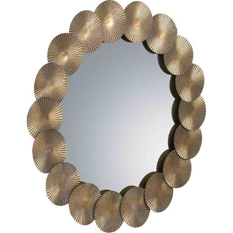 Espejo de pared de metal 90x90x03h cm (1/5)