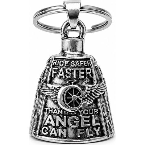 3D Pattern Titanium Steel Guardian Bell Motorcycle Lucky Charm Motorcycle Gift Biker Accessories for Men (1/5)