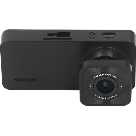 Caméra embarquée triple objectif rotatif HD1080p avec vision nocturne, écran ISP 2 pouces et mode parking, petite caméra pour voiture (1/5)