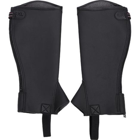 1 paire de mini-chaps d'équitation en microfibre confortable, fermeture éclair, taille jeune unisexe XL (1/5)