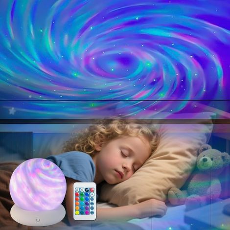 Projecteur Ciel Etoile, Veilleuse Enfant Rechargeable, 16 Changements de Lumière, Comprend une télécommande et un variateur, convient pour la décoration de la chambre pour adultes enfants (1/5)