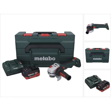 Metabo WB 18 LT BL 11-125 Quick amoladora angular sin cable 18 V 125 mm sin escobillas + 1x batería recargable 5,5 Ah + cargador + metaBOX (1/5)