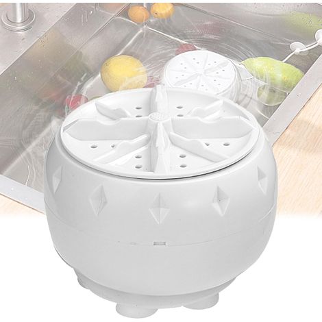 Lave-fruits et légumes sans effort, lave-plan de travail compact, rinçage par circulation d'eau pour les baies, les légumes et la viande, silencieux, portable, idéal pour les appartements, les caravan (1/5)