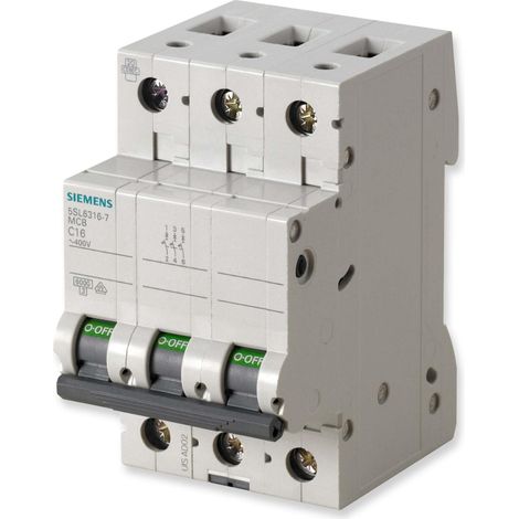 Interruptor Siemens Tripolar 6kA Plástico 3 Módulos