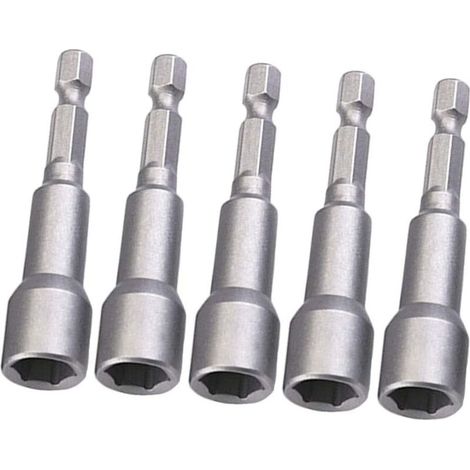 Porte-embout magnétique, douille hexagonale de 6 mm avec système de changement rapide, compatible avec les perceuses portatives, les perceuses sans fil – Kit de 5 pièces