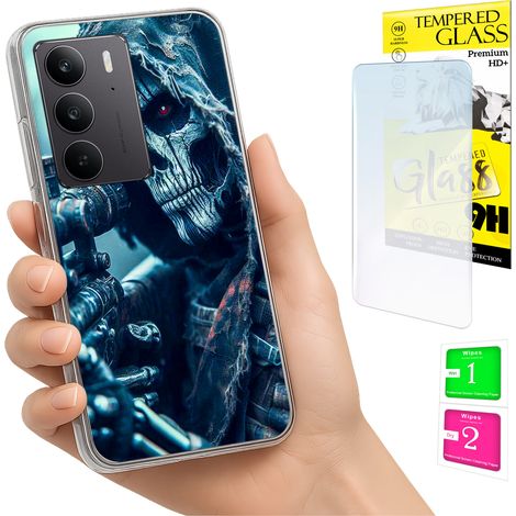 Funda para Realme C75 / 14X 5G con cubierta trasera para fotos y cristal 9H. (1/5)