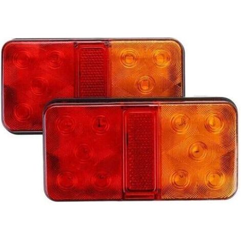 2Pcs Feux Arrières LED 12V Feux de Frein Multifonctionnel Feux Remorque LED Universel (1/4)