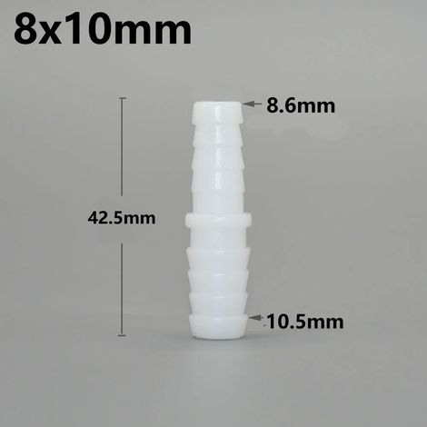 Raccord direct réducteur en PE de qualité alimentaire pour tuyau d'irrigation, adaptateur pour pompe à air d'aquarium et tuyau d'irrigation. (1/5)