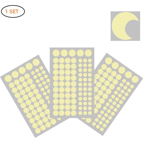 Sternenhimmel-Wandtattoos mit Mond und 252 Klebepunkten – Kinderzimmerdekoration, Geschenkidee zum Geburtstag (1/5)