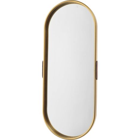 Plateau Miroir à Bijoux Doré Grand Format Plat Organisateur pour Cosmétiques et Porte-Bague Plateau Décoratif Multifonction pour Coiffeuse Salle de Bain et Bureau Rangement (1/5)
