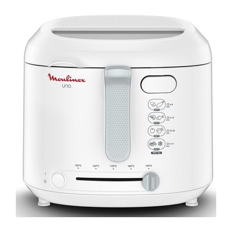 Moulinex – Friteuse électrique 1 kg – Thermostat réglable 150°C à 190°C – Hublot de contrôle – Couvercle à ouverture automatique
