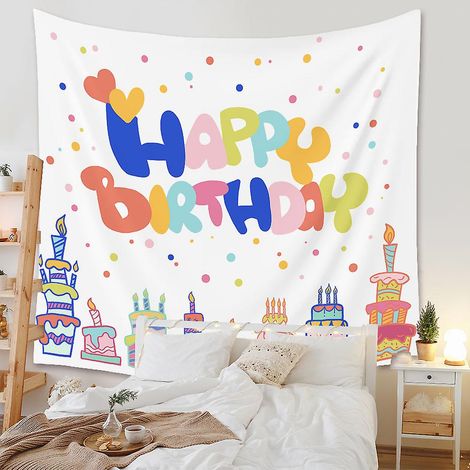 Tapisserie bohème pour décoration de chambre, fond d'anniversaire