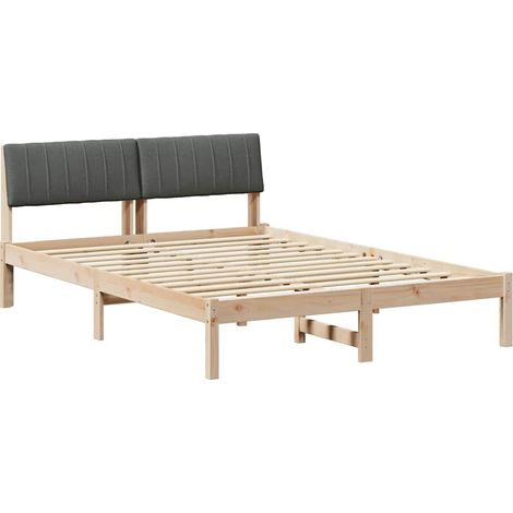 Estructura de cama Negro y gris oscuro 135 x 190 cm vidaXL (1/5)