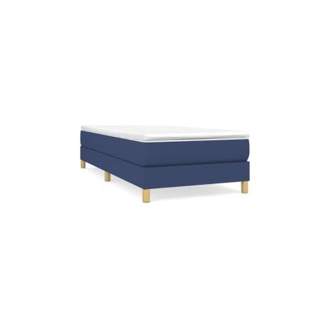 Sommier à lattes de lit avec matelas Bleu 80x200 Tissu (1/5)