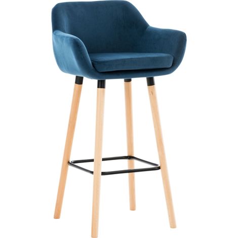 Sgabello Grant Velluto blu (1/5)