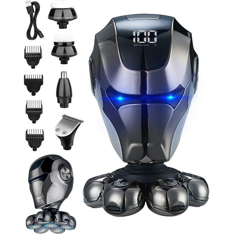 Men's Bald Head Razor, Upgraded 7D Shaver for Bald Men, IPX5 Waterproof Wet (1/5)