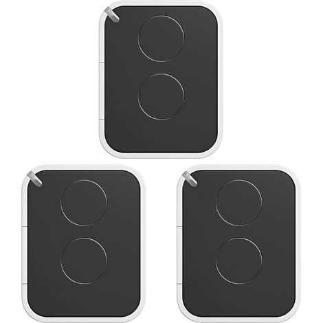 Applicable à Lot de 3 Télécommandes Nice Era ON2E ON2 – Émetteur Portail et Porte de Garage – 2 Canaux, Fréquence 433,92 MHz, Noir/Blanc – Compatible Motorisation Nice (1/5)
