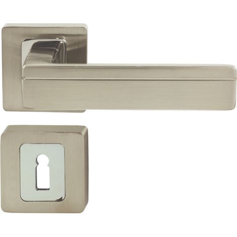 DOMINO Poignée de porte TIK QR M6/M9 BB Poignée avec rosace BB pour clé Chrome/nickel brillant (1/5)