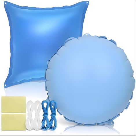 Coussin Hivernage Piscine Hors Sol PVC Épais Coussin Piscine Hivernage Gonflables 1.2 × 1.2 m Bache Piscines Hors Sol Jacuzzi Gonflable Carré Rond (1/5)