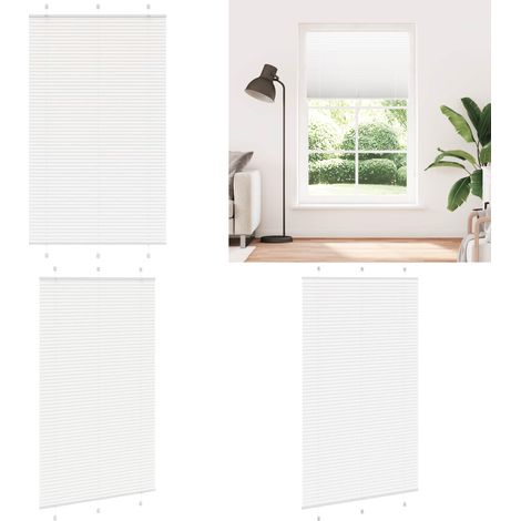 vidaXL Plissee Weiß 120x200 cm Stoffbreite 119,4 cm Polyester (1/5)