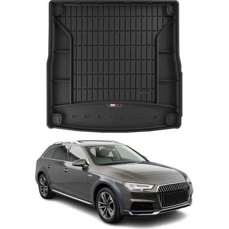 Tapis de Coffre 3D TPE Premium Compatible avec Audi A4 B9 Allroad 2015-2022  Bac de Protection de Coffre Intérieur antidérapant Revêtement de Coffre Bords Hauts pour Voiture Noir (1/5)