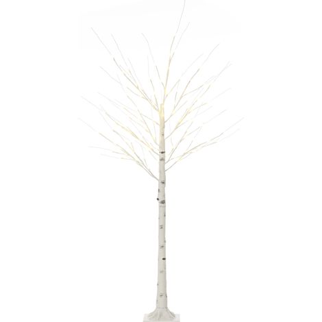 Arbre lumineux LED - HOMCOM - lumineuse blanc chaud - 96 LEDs - PP - 22x22x180cm - Blanc (1/5)