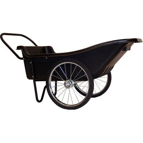 Polar Kunststoff Schubkarre Premium 283 Liter Schwarz 165x74x74 cm (1/5)