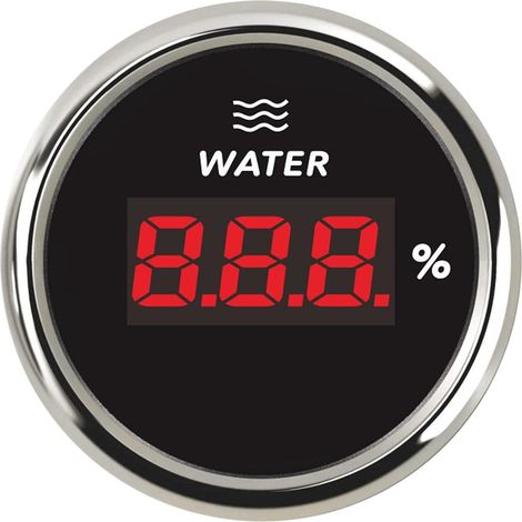 Jauge de niveau d'eau numérique étanche 0-190 Ohm + capteur de niveau d'eau 150-600 mm avec rétroéclairage rouge pour yacht, bateau, voiture, camping-car (2) (1/2)