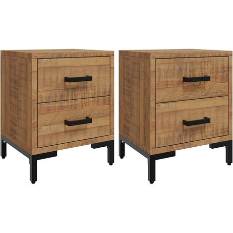 Maison Exclusive - Nachttische 2 Stk. 36x30x45 cm Massivholz Kief