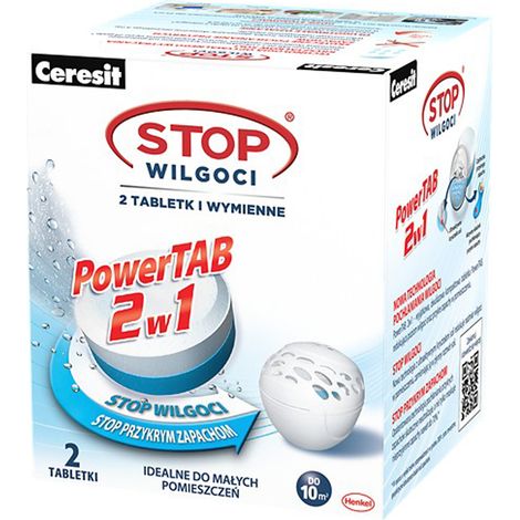 Tabletas deshumidificadoras Henkel power tab absorción olor 0,6kg (1/3)