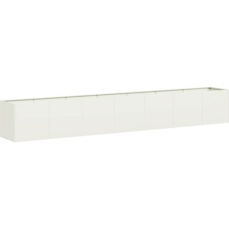 Maison Exclusive - Fioriera Bianca 280x40x40 cm in Acciaio Laminato a Freddo