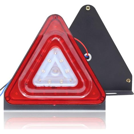 Luz trasera LED de 24 V para remolque, luz trasera estroboscópica para camión, luces diurnas triangulares, luz de marcha atrás intermitente, luz estroboscópica de advertencia de emergencia para camión (1/5)