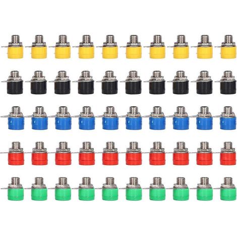 10er-Set Bananenstecker, stabile Übertragung, korrosionsbeständig, 4 mm, 5 Farben, Bananen-Panel-Anschluss für Sh (1/4)