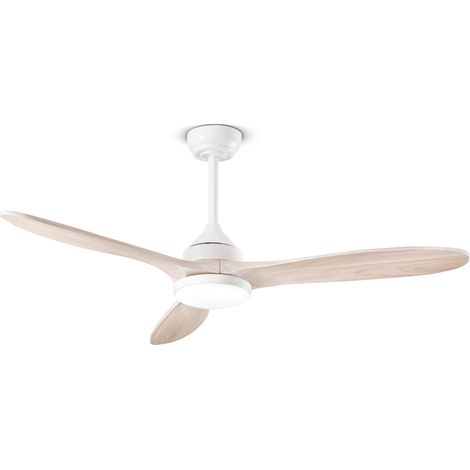 Ventilatore da Soffitto Serie 7171 in Metallo Bianco con Motore DC 26W, LED 18W Dimmerabile e Telecomando Incluso - Perenz (1/2)