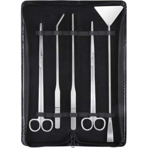 Aquarium Aquascaping Kit 5 in 1 Stainless Steel Aquarium Fish Tank Aquatic Plant Tools Tweezers Scissors Spatula (1/5)