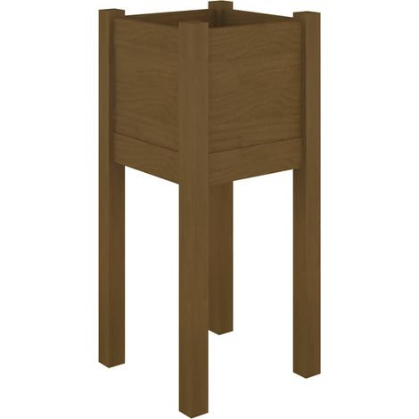 Maison Exclusive - Fioriera Giardino Marrone Ambra 31x31x70 cm Legno Massello Pino (1/5)