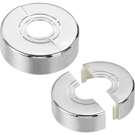 2 Pièces Plaque D'Escutcheon Rond En Abs, Trou Découpable 20-32mm, Diamètre 62mm, Pour Tuyau Eau Et Robinet