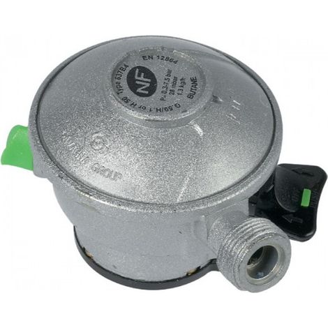 Kemper – Détendeur gaz butane Quick-On 20mm – Système de verrouillage avec stop gaz – Raccordement instantané pour barbecue et chauffage extérieur