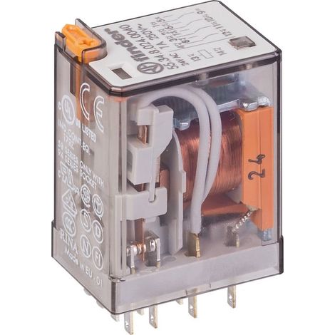Finder – Relais embrochable 4RT 7A 24V AC – 4 contacts inverseurs – Argent-nickel – Température de fonctionnement -40 à +85°C