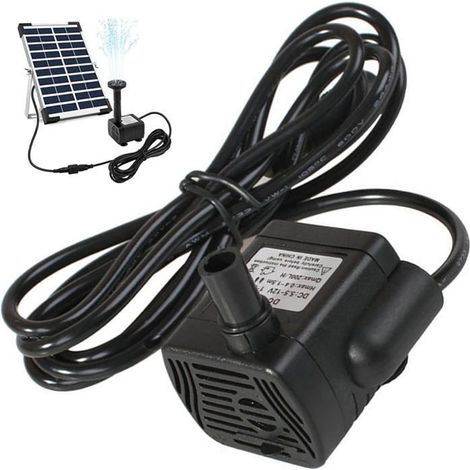Pompe De Fontaine Solaire - Pompe À Eau Solaire DC - 5.5V-12V 3W Mini - Débit 300L/h - Sans Panneau Solaire (1/5)