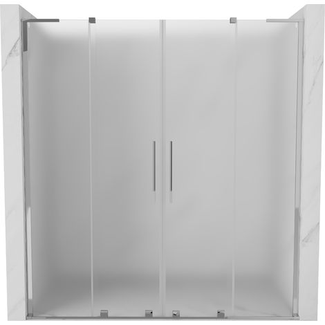 Mexen Velar L Duo puertas de ducha correderas 200 cm, escarcha, cromo - 871-200-003-32-01 (1/5)