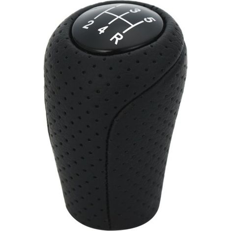 Convient aux pommeaux de levier de vitesse Mazda 3, 5 et 6 vitesses, poignées perforées noires, version 6 vitesses, un jeu avec cuir perforé pour 6 vitesses.
